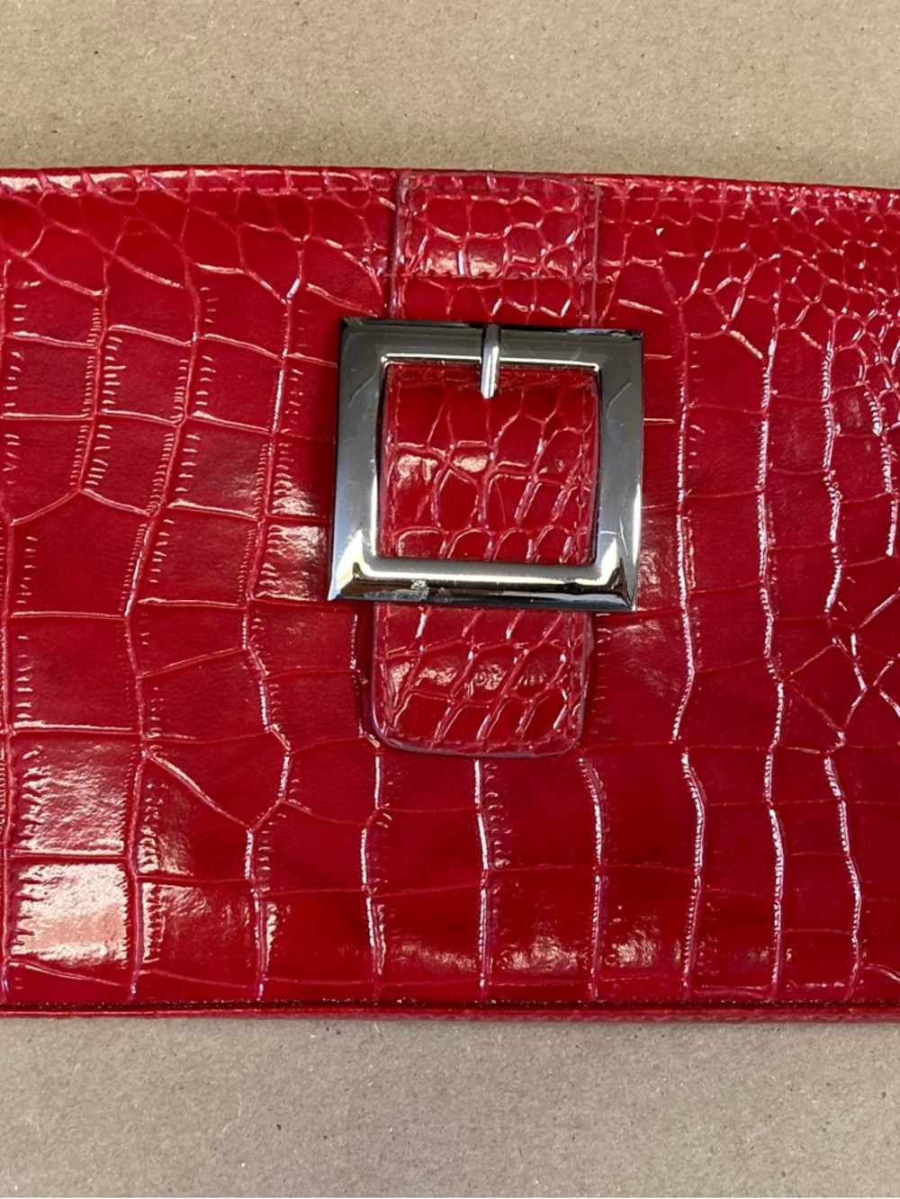 Miche Red Croc Embossed Shell Purse Cover - Base NOT included